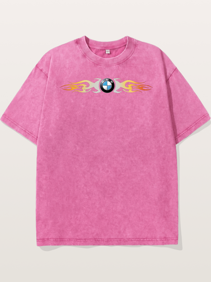 BMW Roundel Flame Stripe Washed T-shirt
