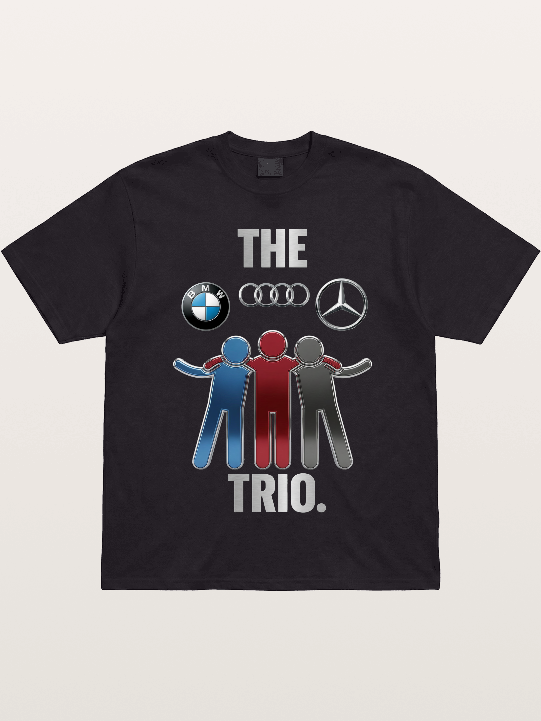 German Car Trio Friendship Print Gildan T-shirt