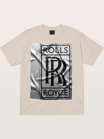 Silk Texture RR Logo Design Cotton T-shirt