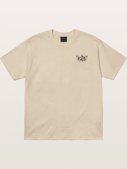 Cadillac Watercolor Logo Print Gildan T-shirt