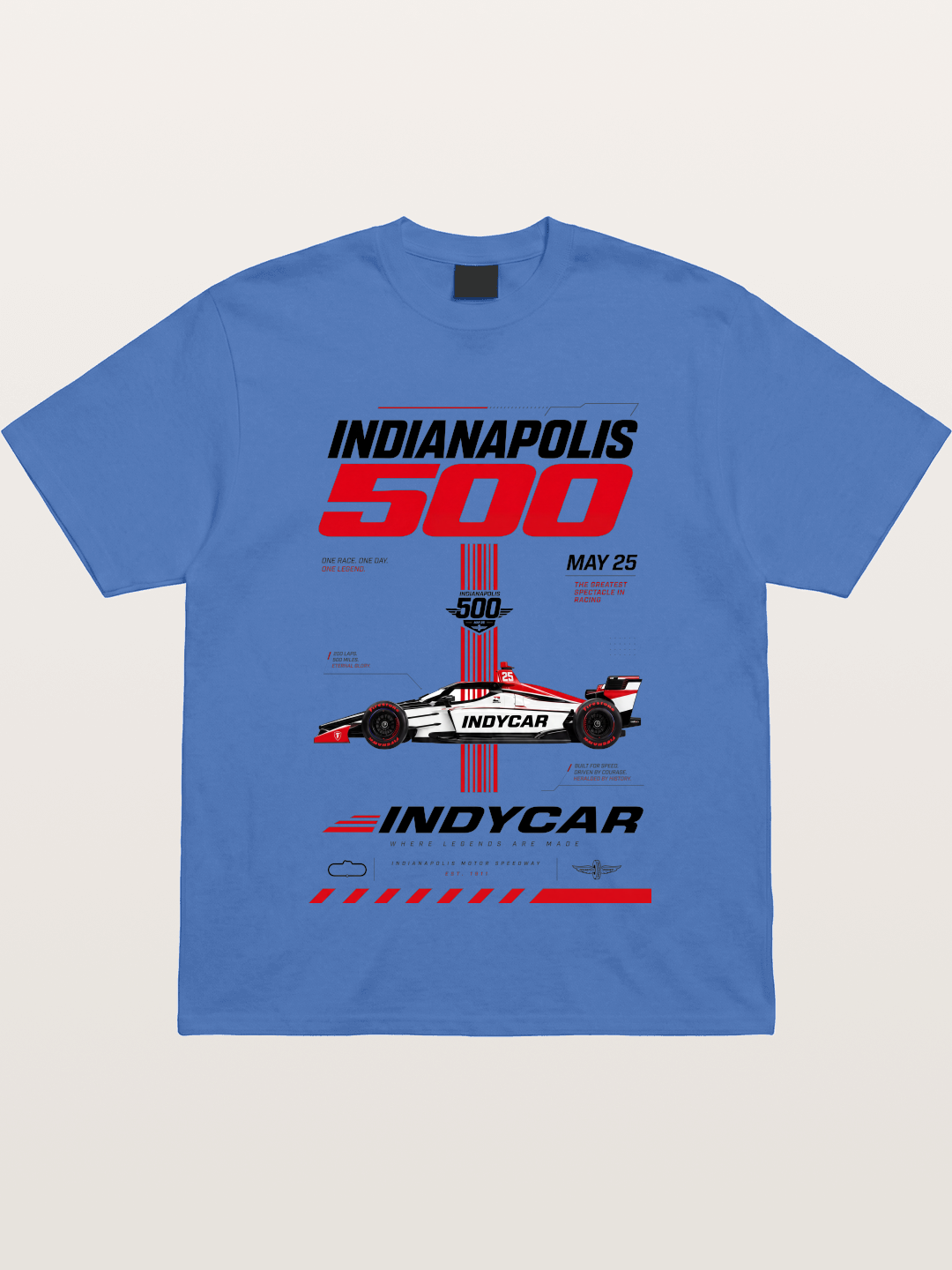 IndyCar Indianapolis 500 Poster Gildan T-shirt