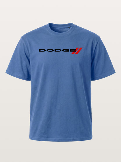 Dodge Red Strip Badge Print Gildan T-shirt