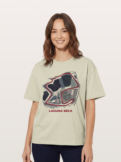 Laguna Seca Corkscrew Track Cotton T-shirt