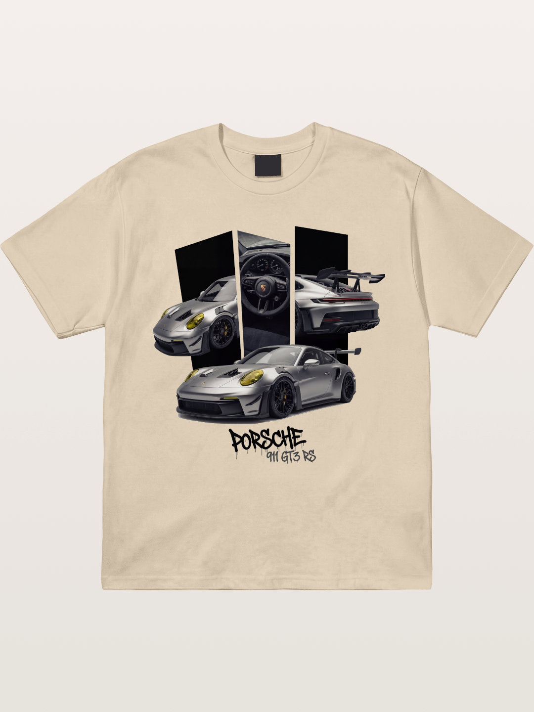 Porsche 911 GT3 RS Split View Montage Gildan T-shirt