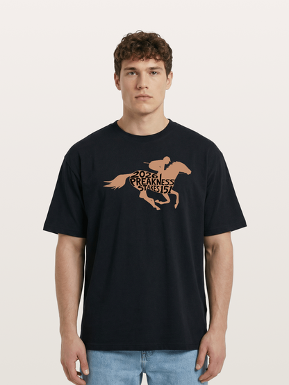 Preakness Stakes 151 Horse Silhouette Cotton T-shirt