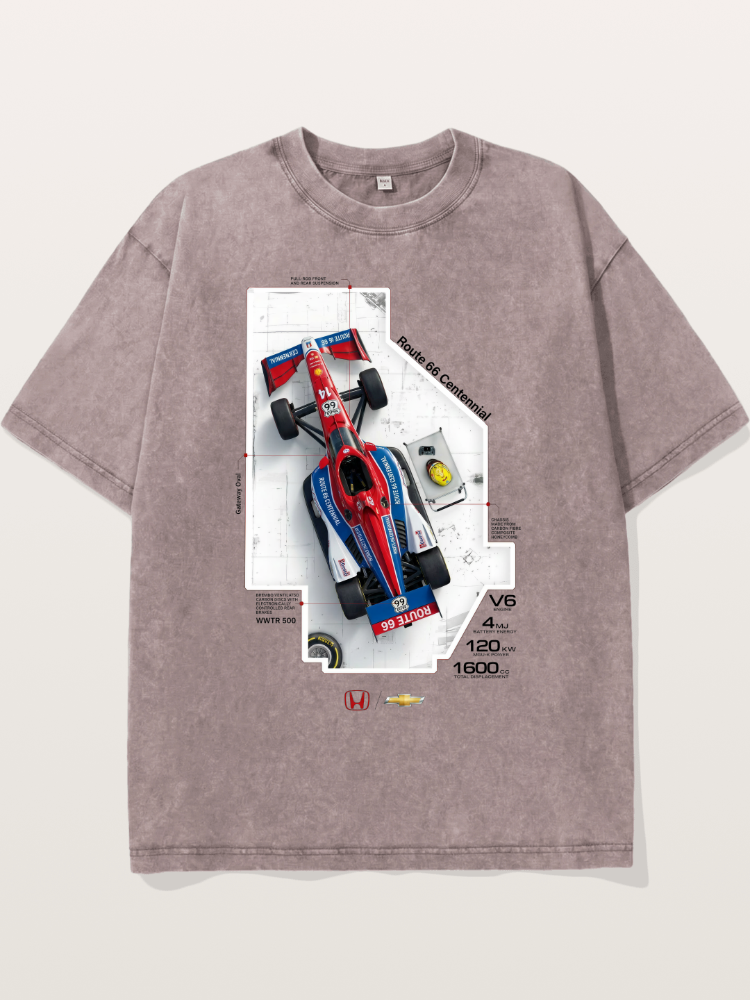 Blueprint Route66 IndyCar Card Washed T-shirt