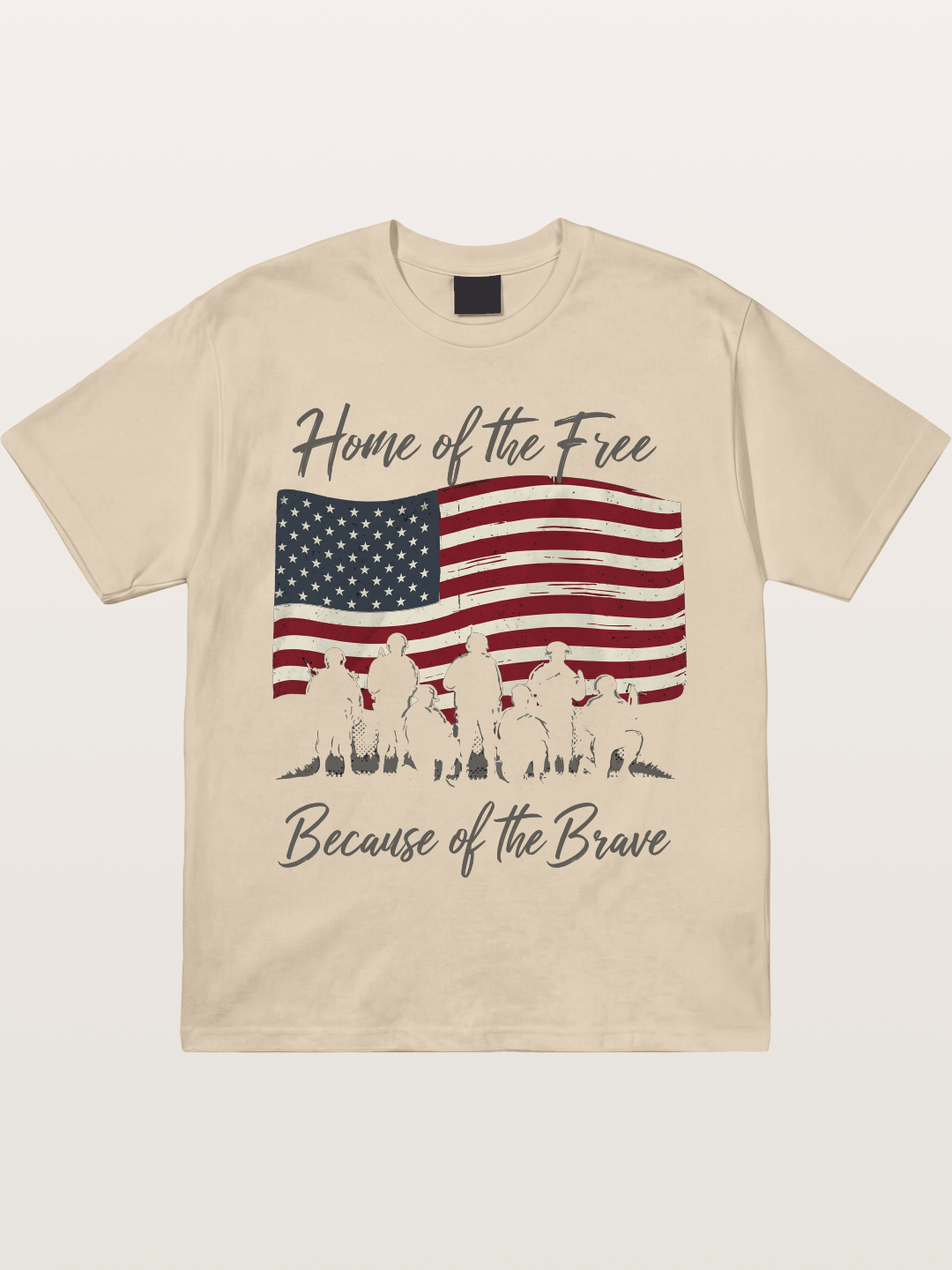 Home of the Free Because of the Brave Gildan T-shirt