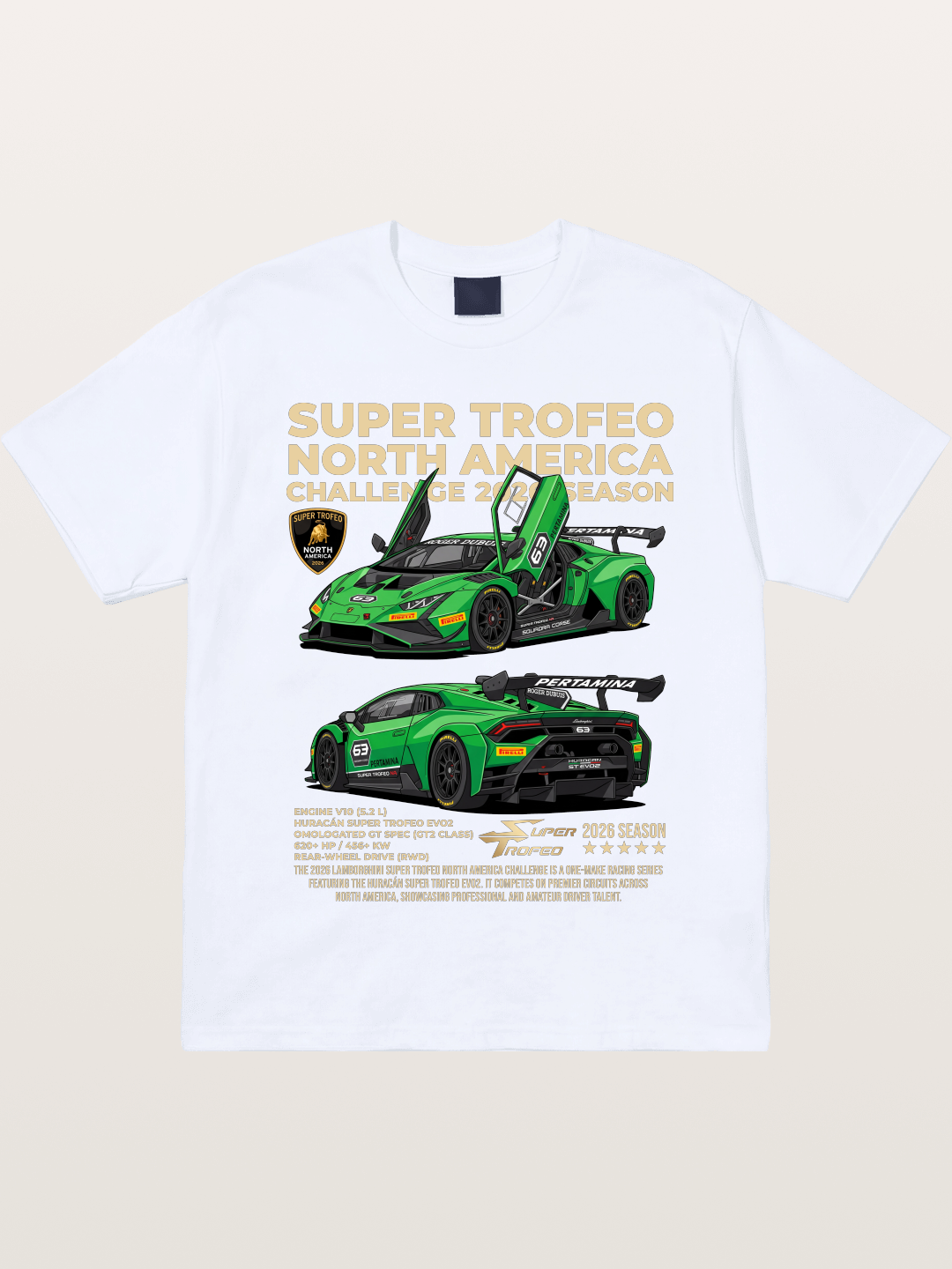 Lamborghini Huracan Super Trofeo Views Gildan T-shirt