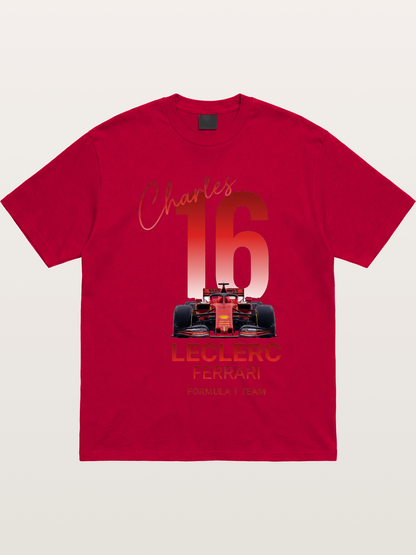 Charles Leclerc Ferrari 16 Art Gildan T-shirt