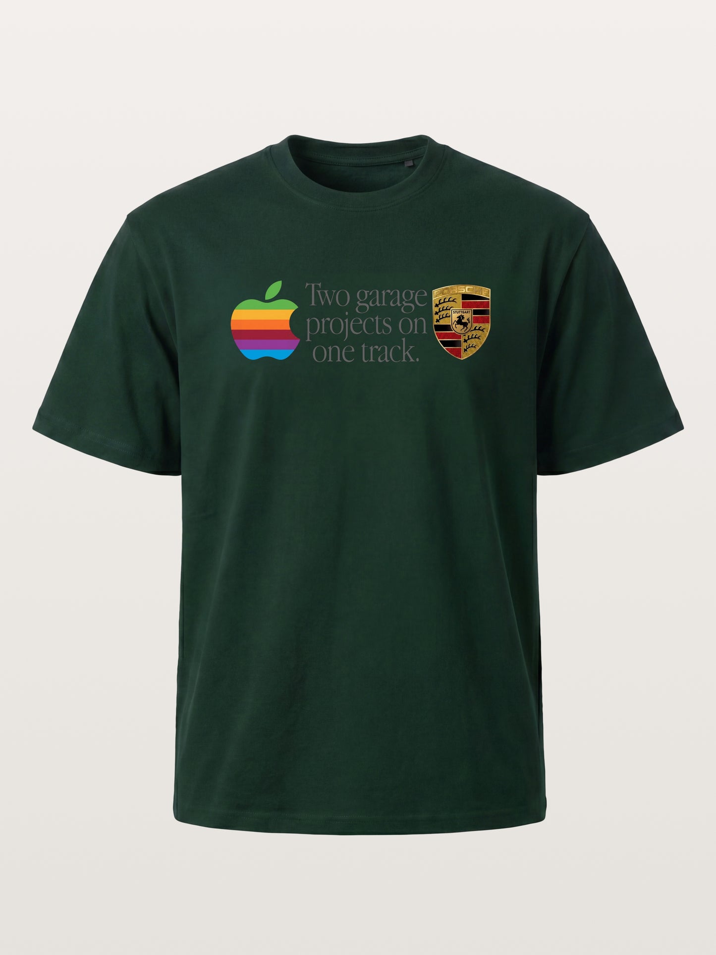 Rainbow Apple Porsche Garage Phrase Gildan T-shirt