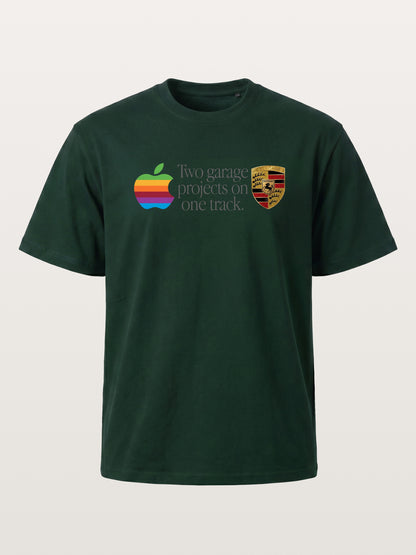 Rainbow Apple Porsche Garage Phrase Gildan T-shirt