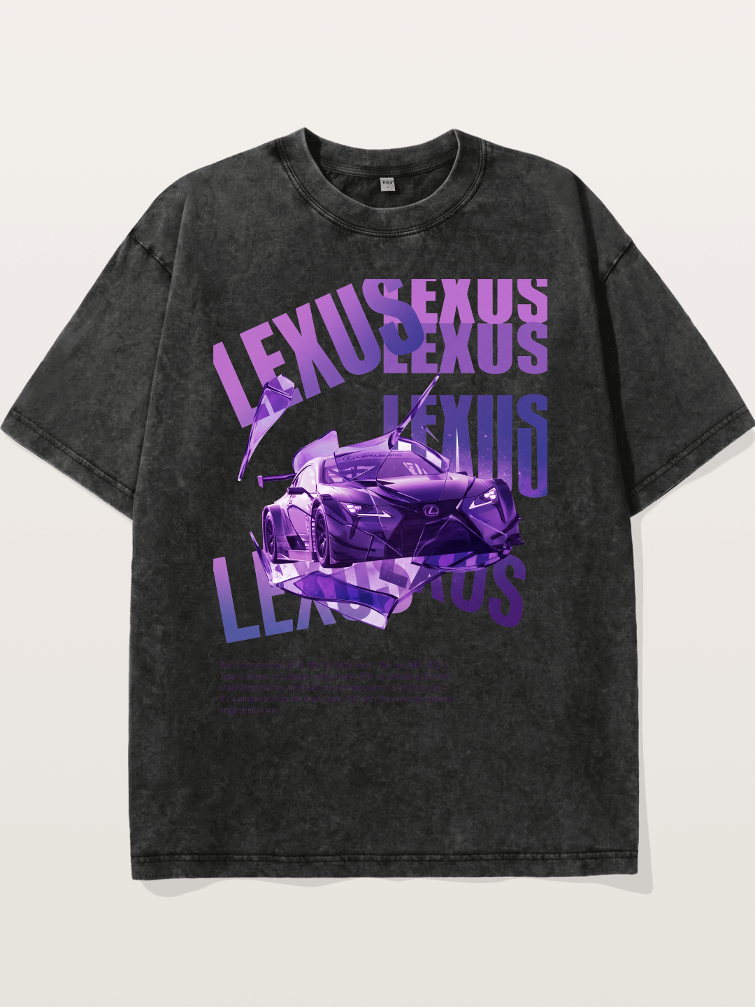 Purple RC F GT3 Shatter Art Washed T-shirt
