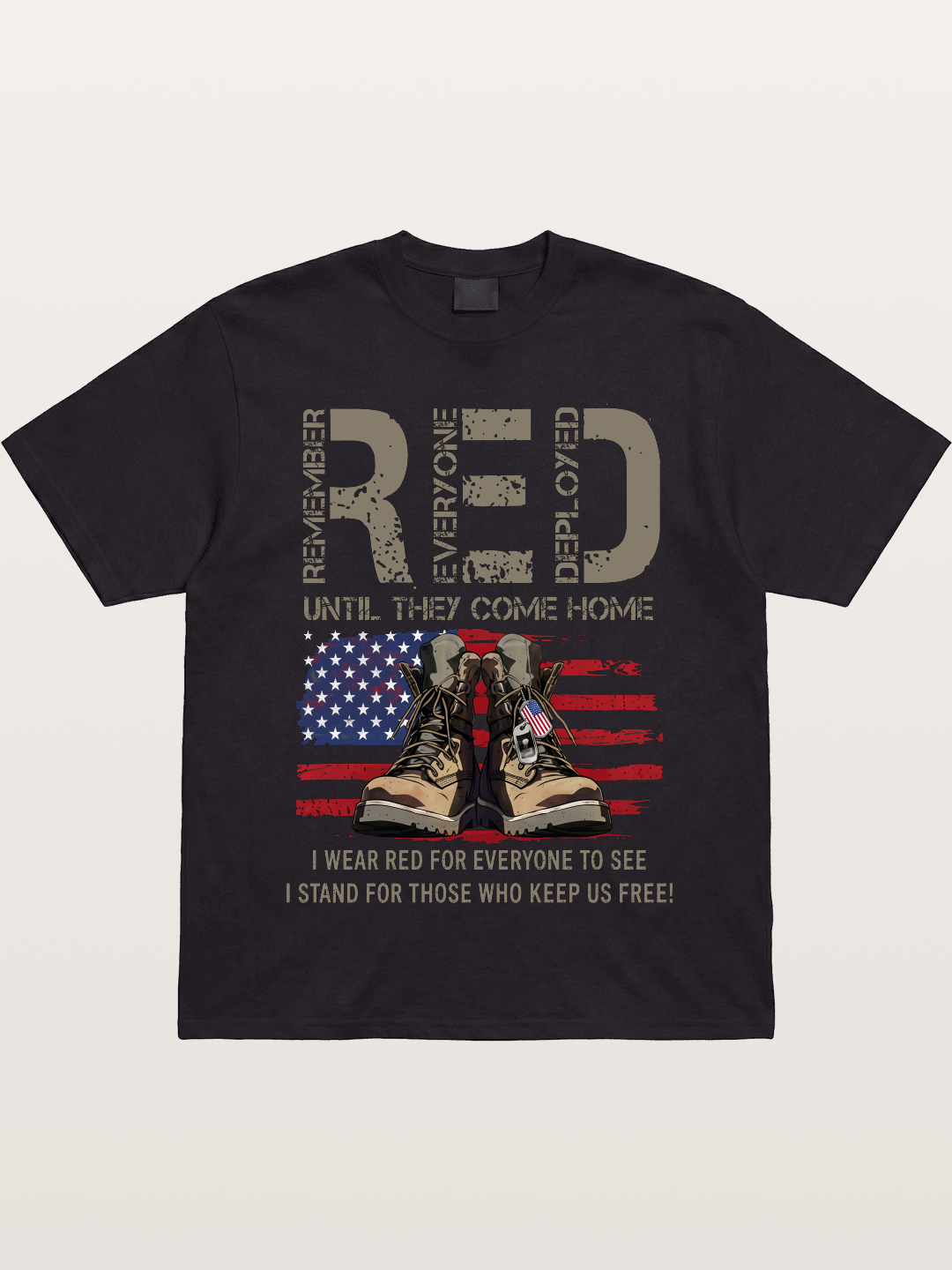 I Wear Red for Those Who Keep Us Free Gildan T-shirt