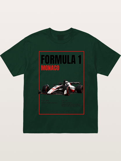 F1 Monaco LV Racing Car Poster Gildan T-shirt
