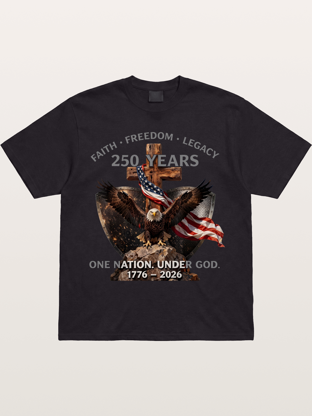 American Eagle Cross Faith Freedom Gildan T-shirt