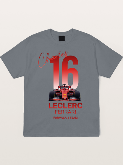 Charles Leclerc Ferrari 16 Art Cotton T-shirt