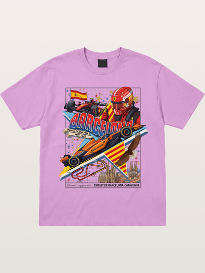 Barcelona GP Spanish Landmark Collage Gildan T-shirt