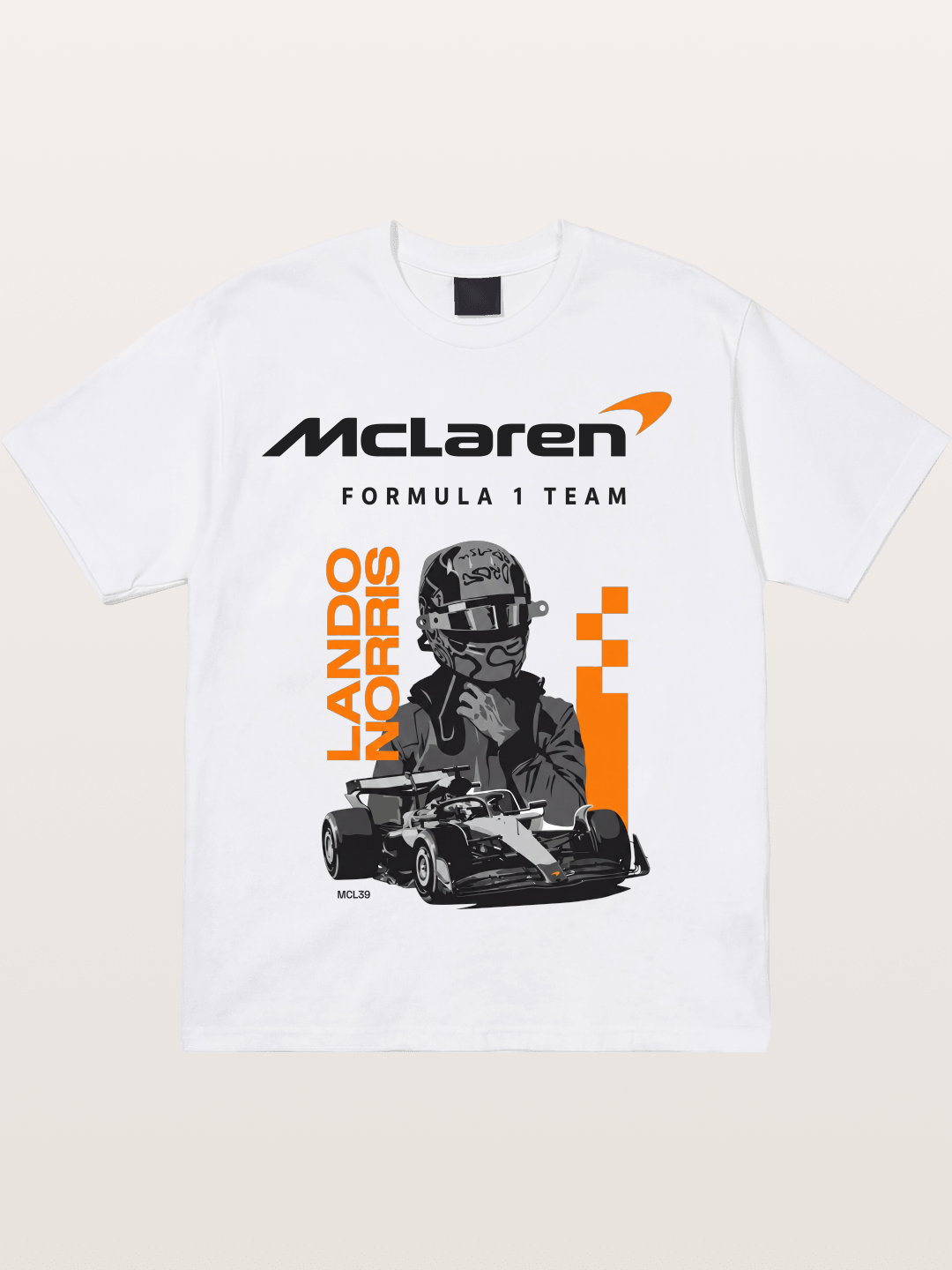 Lando Norris McLaren Portrait Cotton T-shirt