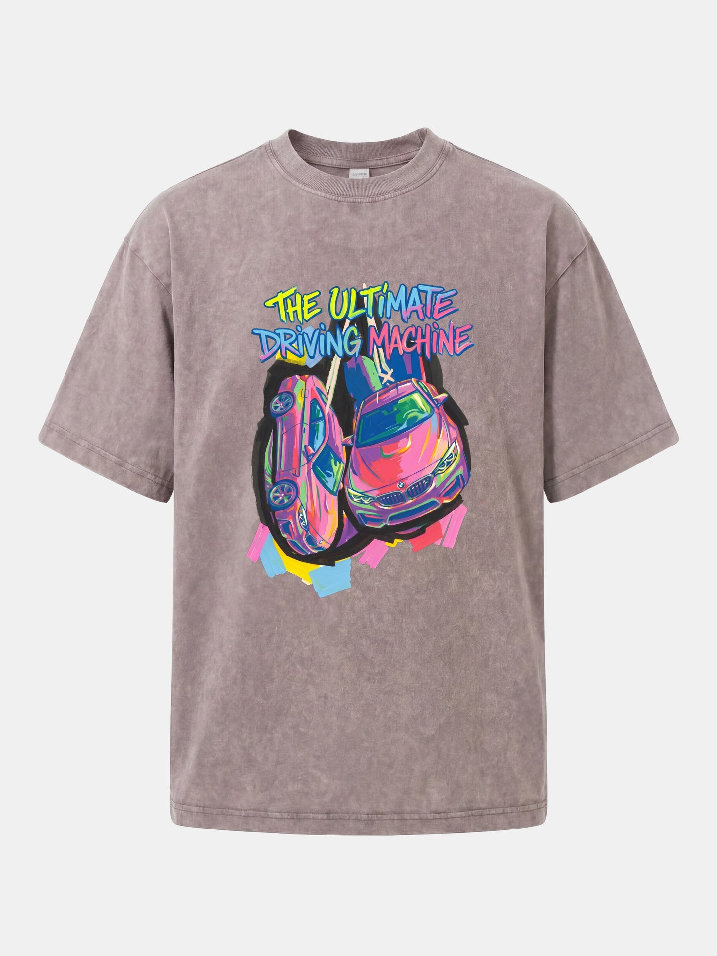 Graffiti BMW Driving Machine Washed T-shirt