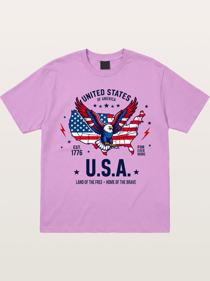 USA Map Eagle Flag Design Gildan T-shirt