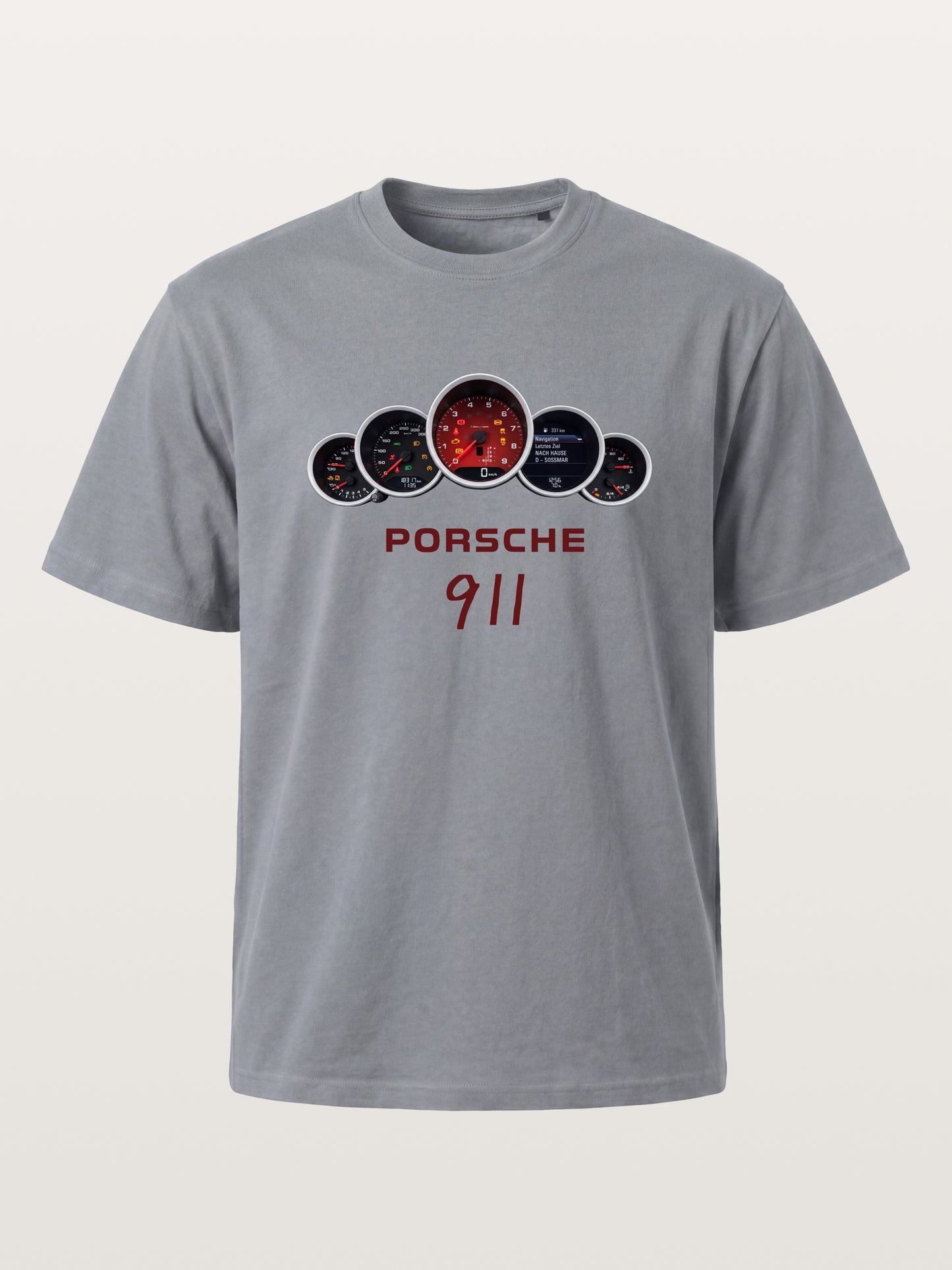 Five Piece Porsche 911 Gauge Cluster Gildan T-shirt
