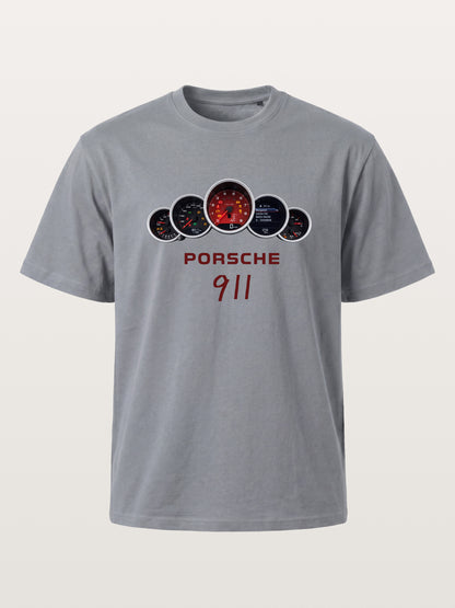 Five Piece Porsche 911 Gauge Cluster Gildan T-shirt