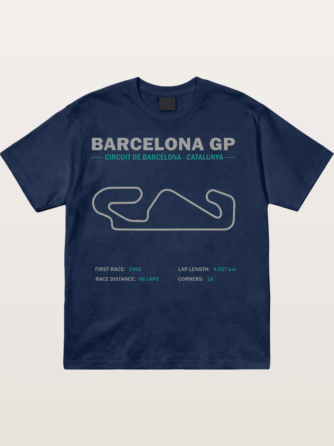 Catalunya GP Track Spec Outline Cotton T-shirt