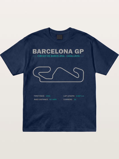 Catalunya GP Track Spec Outline Cotton T-shirt