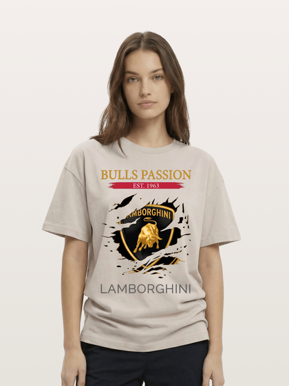 Lamborghini 1963 Tear Logo Cotton T-shirt