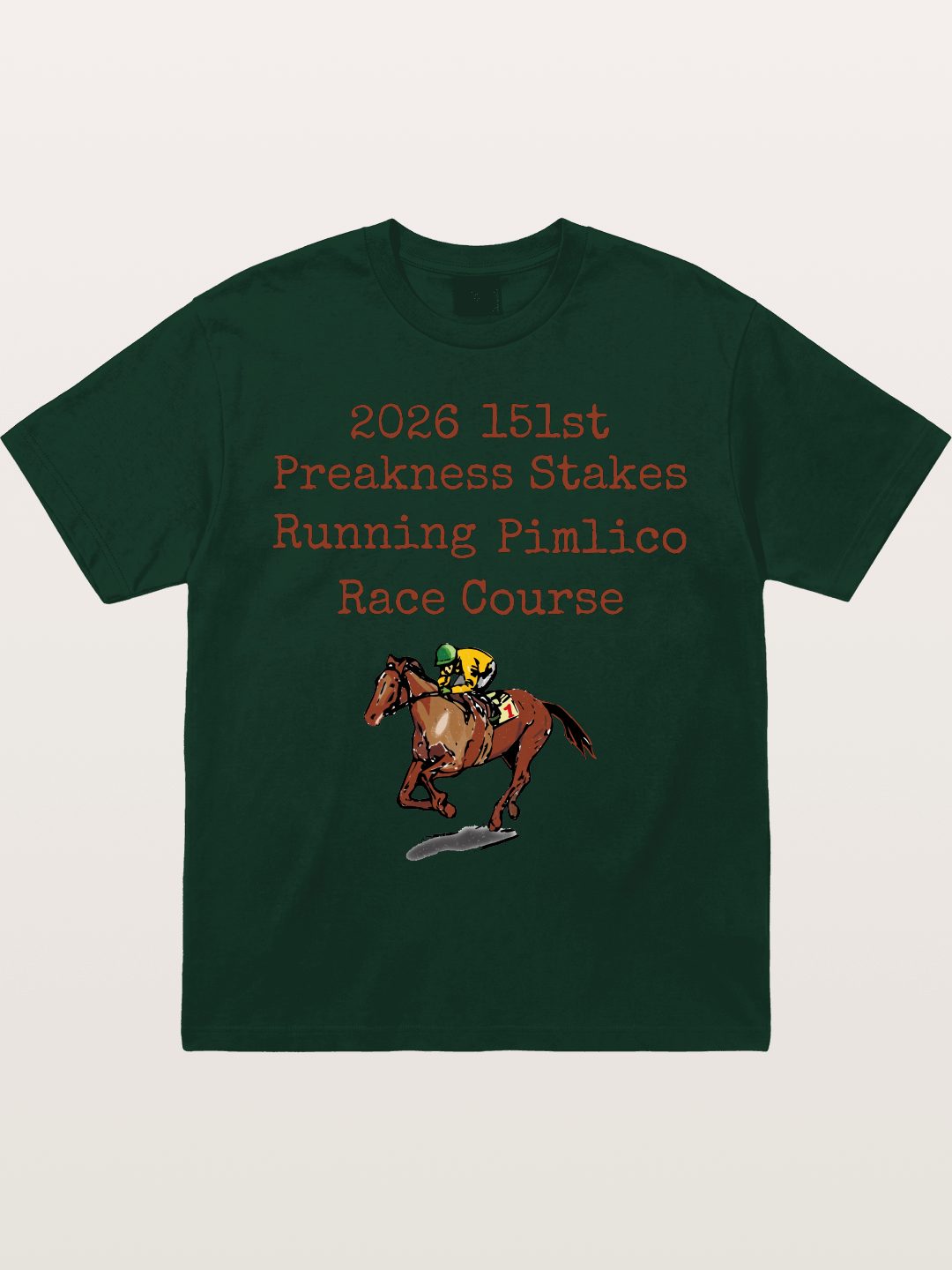 151st Preakness Yellow Silks Horse Gildan T-shirt