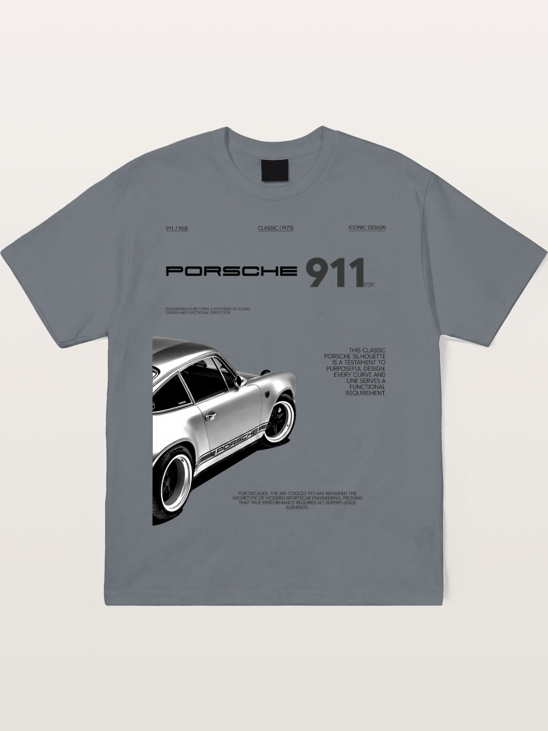 1973 911 Classic Profile Art Cotton T-shirt