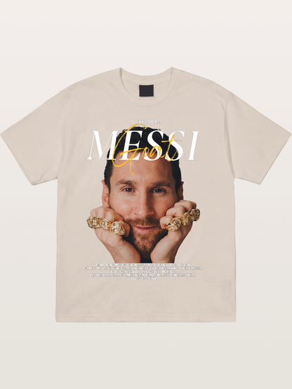 Messi GOAT Champion Rings Cotton T-shirt