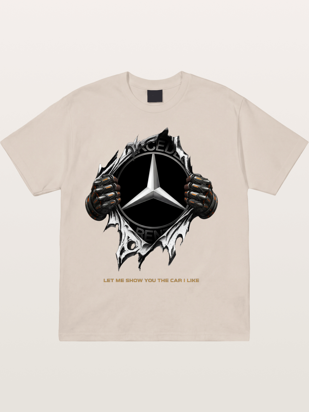 Mercedes Star Crest Tear Through Cotton T-shirt
