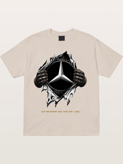 Mercedes Star Crest Tear Through Cotton T-shirt