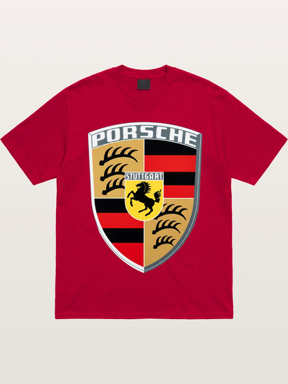 Porsche Crest Shield Design Gildan T-shirt
