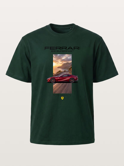 Ferrari 812 Tuscan Road Print Gildan T-shirt