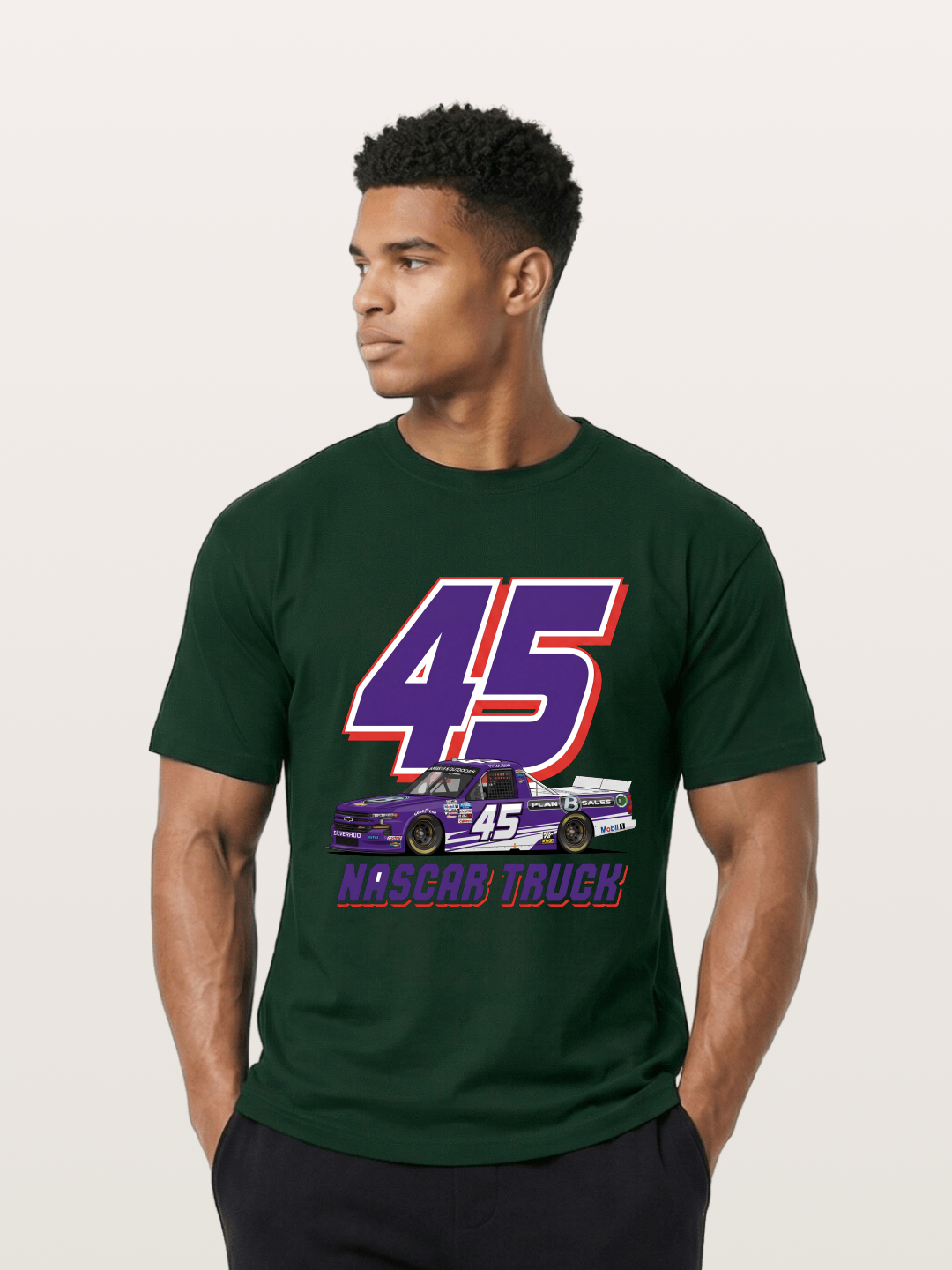 Purple 45 Racer Gildan T-shirt