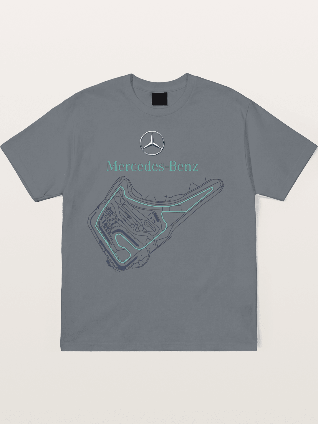 Mercedes Benz Circuit Track Graphic Cotton T-shirt