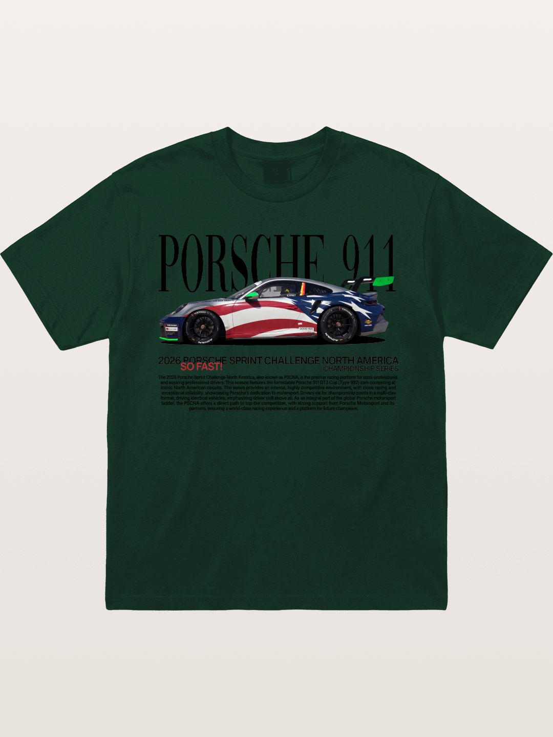 Porsche 911 Sprint Challenge Livery Gildan T-shirt