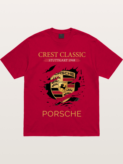 Porsche Stuttgart Tear Logo Gildan T-shirt