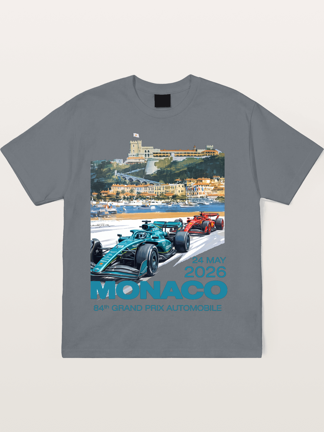 2026 Monaco Grand Prix Race Cars Scene Cotton T-shirt