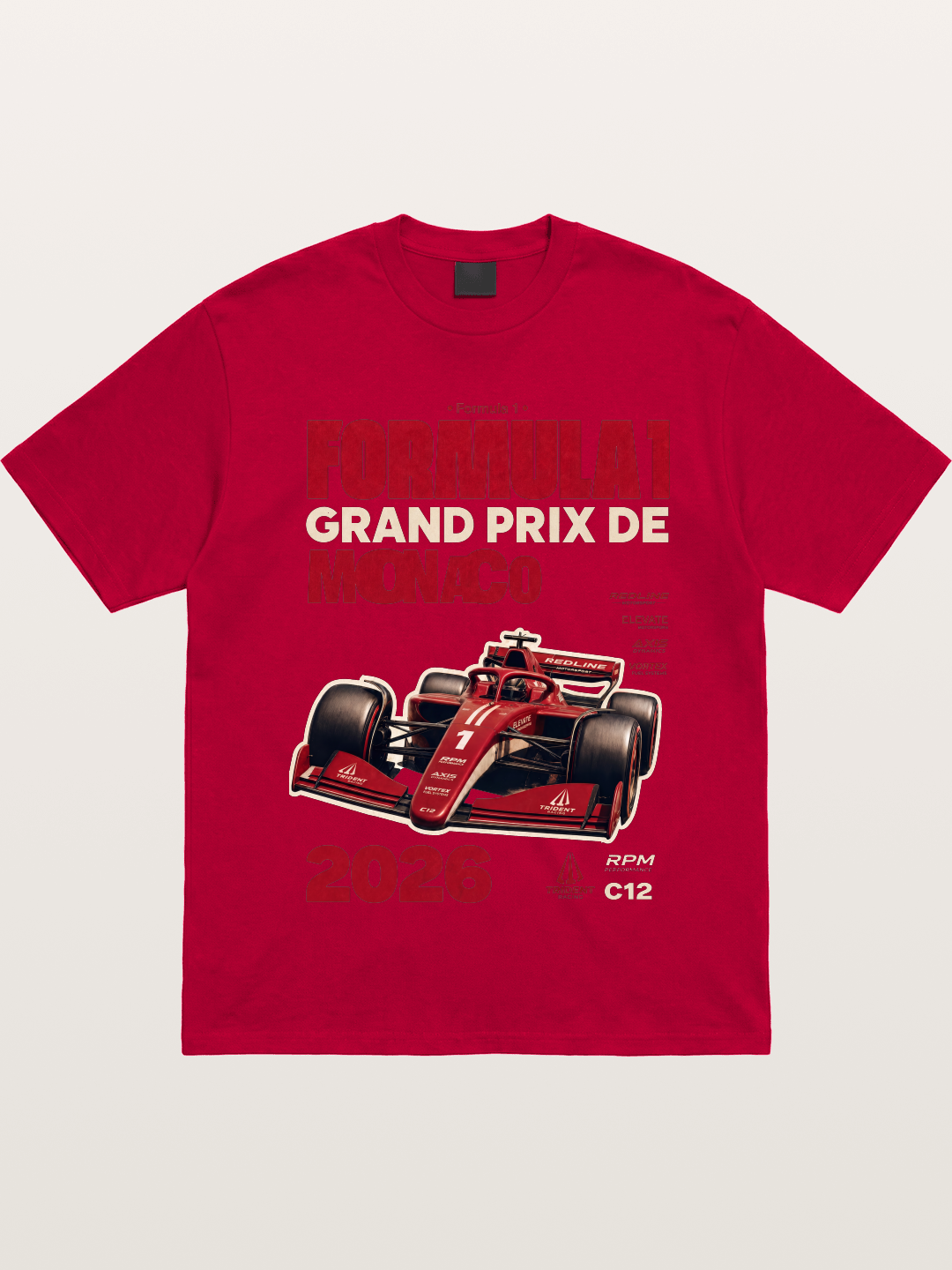 Red Monaco F1 2026 Poster Gildan T-shirt