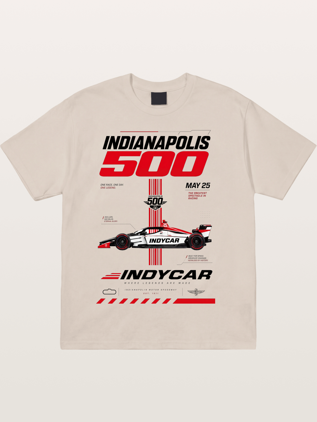 IndyCar Indianapolis 500 Poster Cotton T-shirt