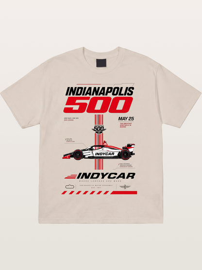 IndyCar Indianapolis 500 Poster Cotton T-shirt