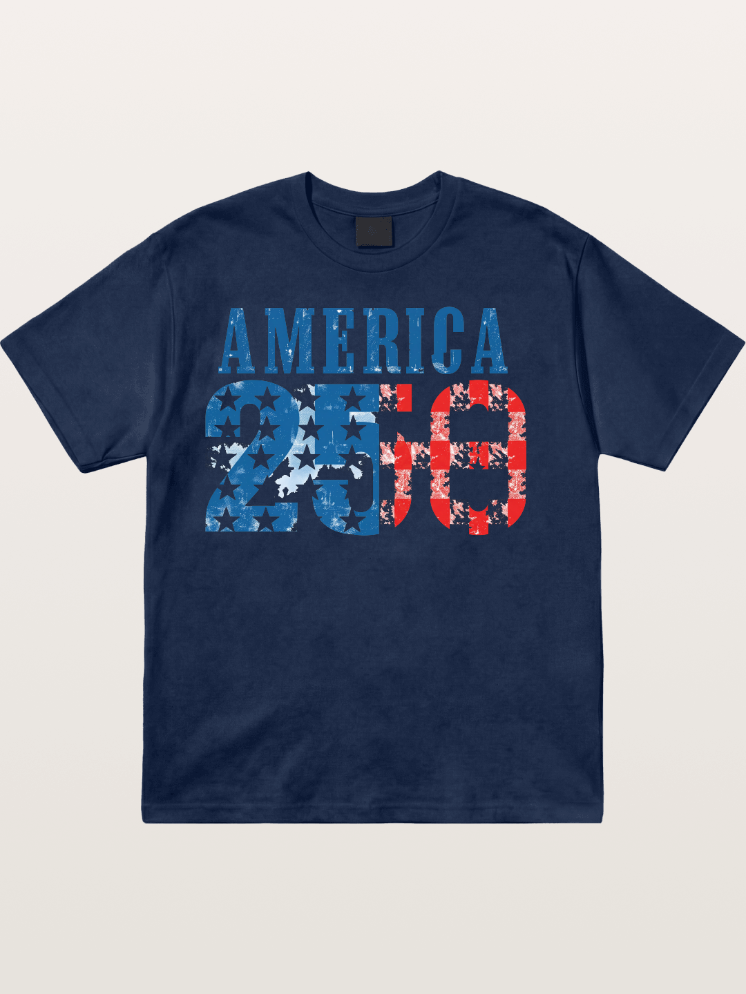 America 250 Grunge Typography Cotton T-shirt