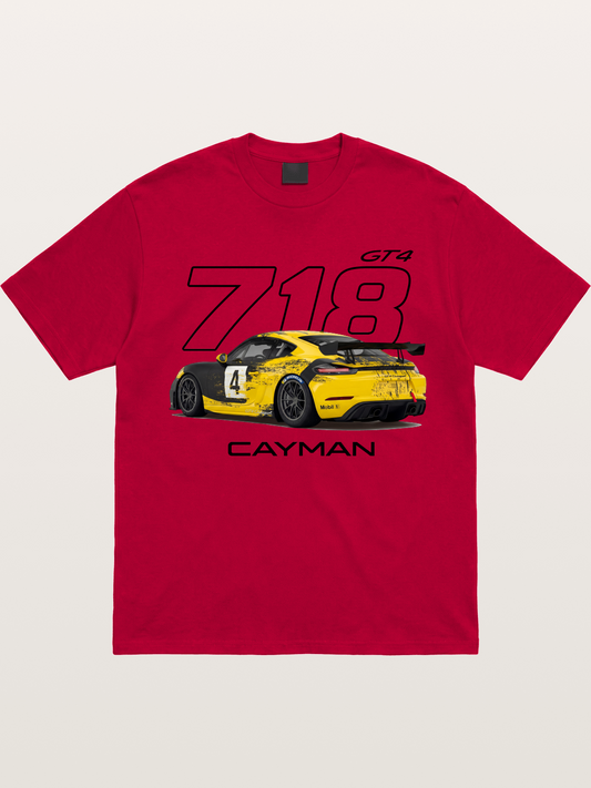 Porsche 718 Cayman GT4 Poster Gildan T-shirt