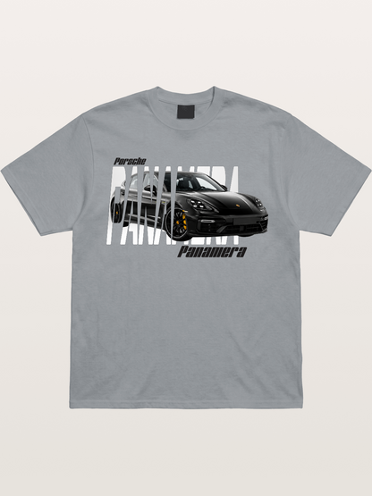 Porsche Panamera Typography Print Gildan T-shirt
