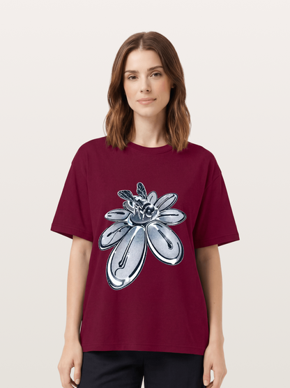EDC Silver Chrome Daisy Art Gildan T-shirt