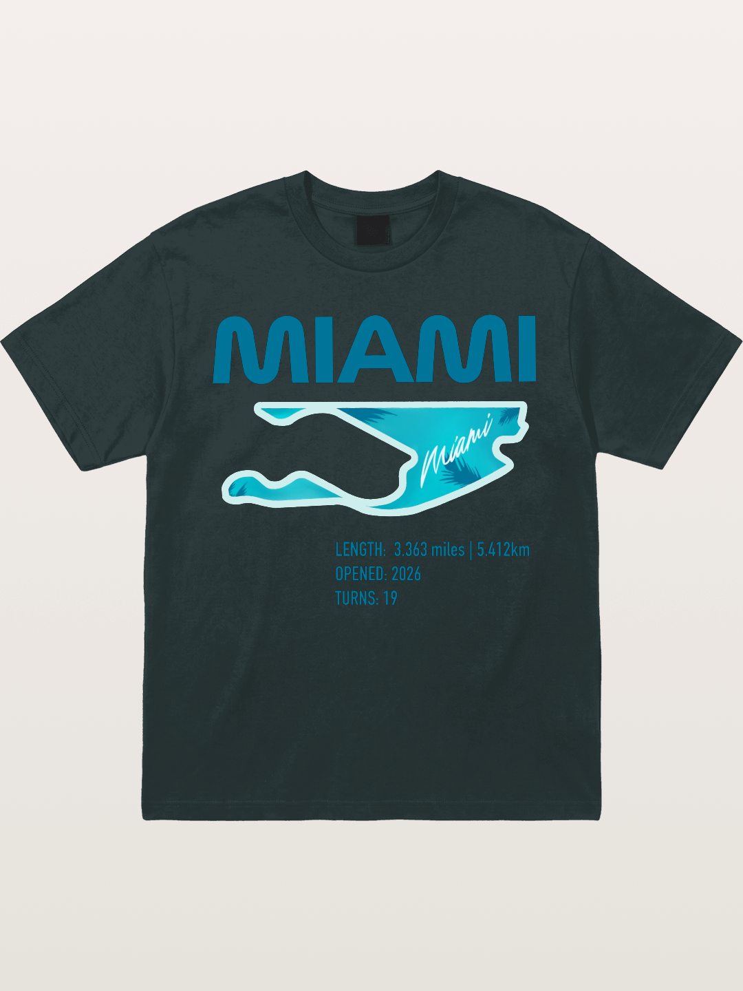 Miami F1 Circuit Map 2026 Gildan T-shirt