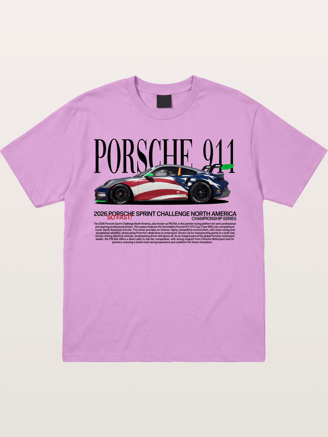 Porsche 911 Sprint Challenge Livery Gildan T-shirt